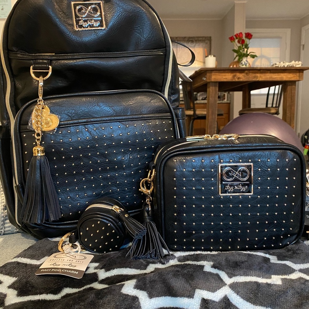 Chelsea DeBoer Collection Studded Backpack and Bag Set